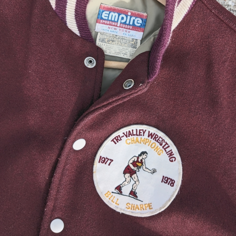 77-78 vintage varsity jacket large